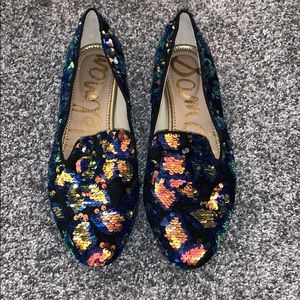 Sequin Loafers in Multicolor by Sam Edelman